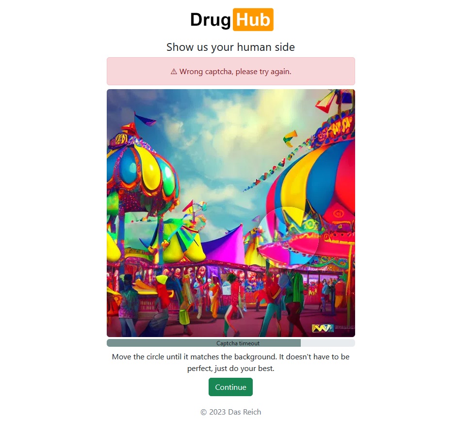 DrugHub CAPTCHA Challenge