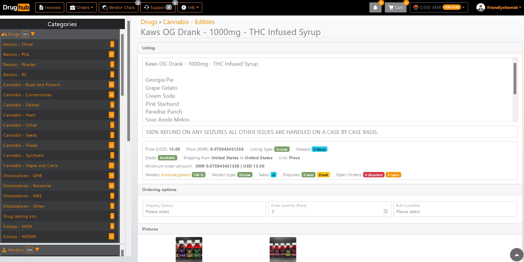 DrugHub Product Listing
