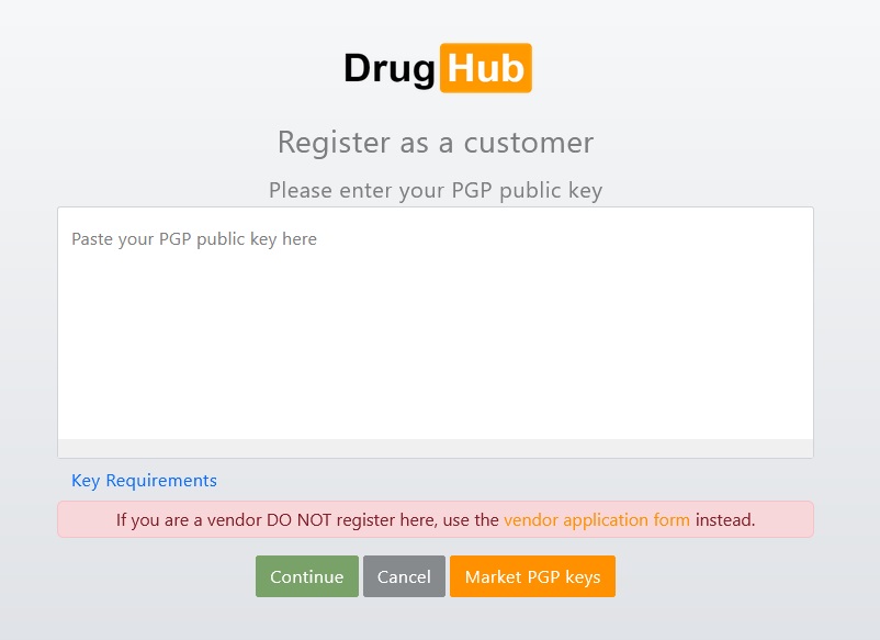 DrugHub Registration Page