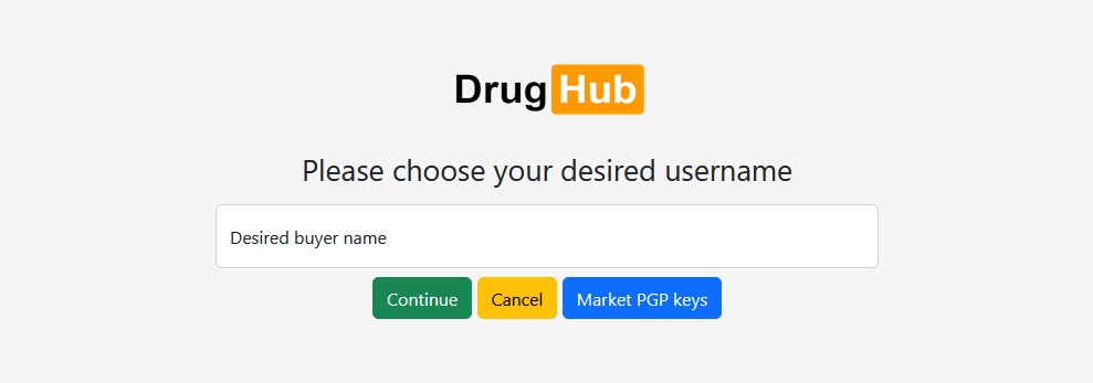 DrugHub Username Selection